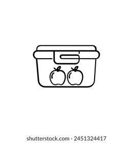 Reusable Container Line Style Icon Design