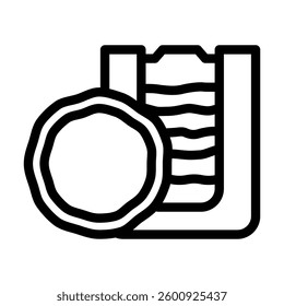 reusable cotton pads sustainable beauty line icon vector. reusable cotton pads sustainable beauty sign. isolated contour symbol black illustration