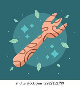 reusable fork cutlery ecology icon