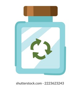 reusable glass bottle container icon