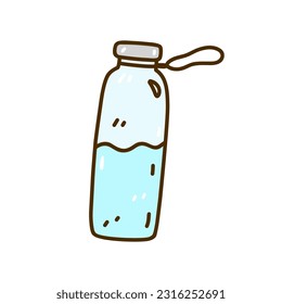 Reusable glass water bottle