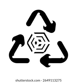 reusable glyph icon vector. reusable sign. isolated symbol illustration