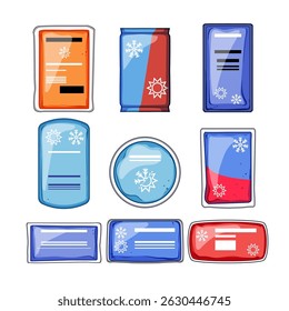 reusable hot cold gel pack set cartoon. pain relief, compress ice, flexible durable reusable hot cold gel pack sign. isolated symbol vector illustration