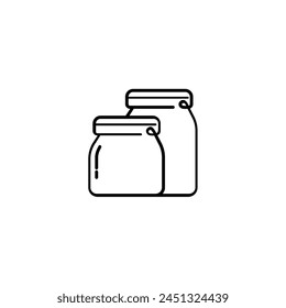 Reusable Jar Line Style Icon Design