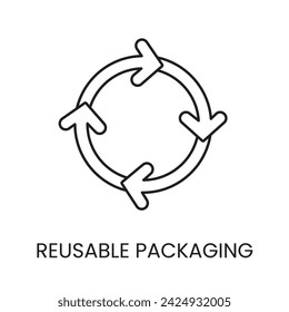 Reusable line icon in vector with editable stroke for packaging