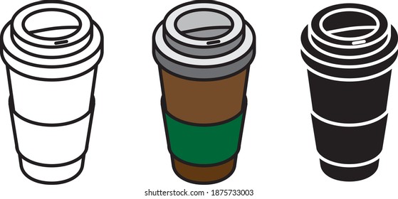 reusable mug icon , vector