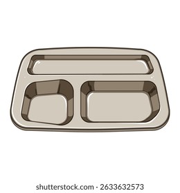 desenho animado reutilizável da bandeja de refeição de várias seções. plástico ecofriendly, à prova de fugas de aço inoxidável, micro-ondas máquina de lavar louça reutilizável sinal de bandeja de refeição de várias seções.