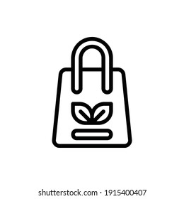 Reusable Plastic Bag Icon Logo Illustration Vector Isolated. Earth Day and Ecology Icon-Set. Suitable for Web Design, Logo, App, and UI.