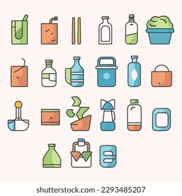 Wiederverwendbare Produktsymbole Vectordesign