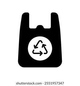 Wiederverwendbares oder wiederverwertbares Plastiktütensymbol
