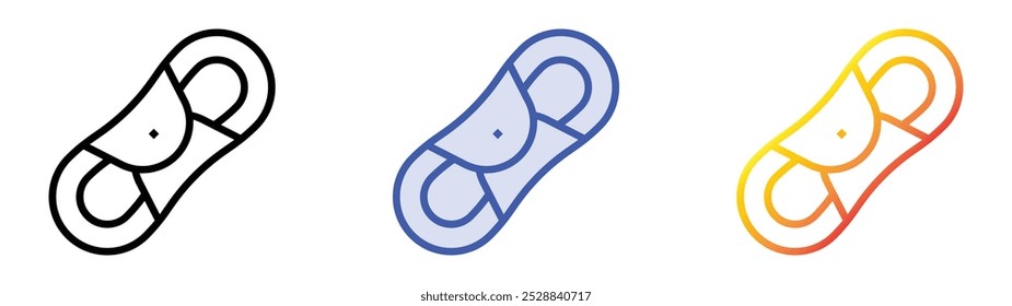 reusable sanitary pads icon. Linear, Blue Fill and Gradient Style Design Isolated On White Background
