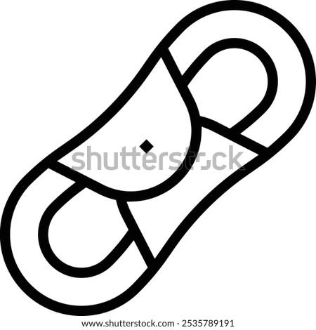 reusable sanitary pads icon. Thin linear style design isolated on white background