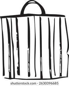 Reusable Shopping Bag Full of Vegetables and Fruits Vector Icon Set
