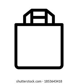 Reusable shopping bag icon. Vector Illustration