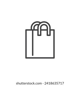 Reusable shopping Bag line icon. linear style sign for mobile concept and web design. Reusable bag outline vector icon. Symbol, logo illustration. Vector graphics