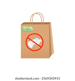 Reusable Shopping Bag Mockup with Plastic-Free Badge