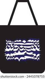 Reusable shopping tote bag mockup design
