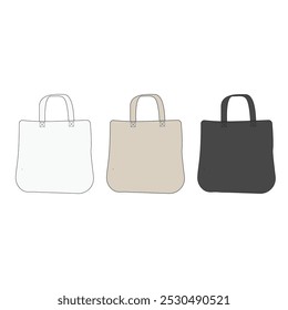 Reusable Shopping Tote Bag Mockup Set | Customizable Fabric Colors for Eco-Friendly Cloth Bags | Blank Canvas Totes for Groceries and Branding Designs