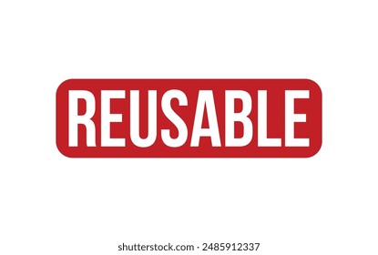Sello reutilizable. Sello de grunge de goma reutilizable rojo