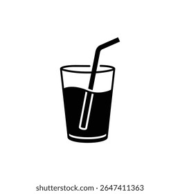 Reusable Straw In Glass Of Water Eco Friendly Icon