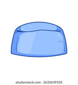 reusable surgical cap cartoon. fabric cotton, elastic tieback, bouffant unisex reusable surgical cap sign. isolated symbol vector illustration