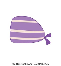 reusable surgical cap cartoon. fabric cotton, elastic tieback, bouffant unisex reusable surgical cap sign. isolated symbol vector illustration