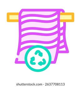 reusable sweat towel outdoor fitness color icon vector. reusable sweat towel outdoor fitness sign. isolated symbol illustration