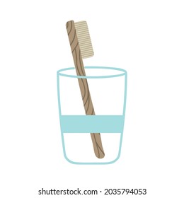 reusable toothbrush in bottle isolated icon