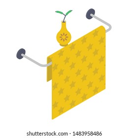 Reusable towel isometric vector design 