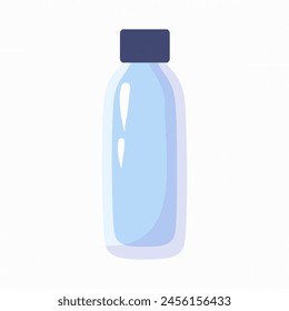Reusable water bottle cartoon icon flat style. 