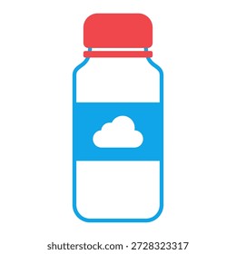 Reusable water bottle with cloud logo to keep students hydrated during school and outdoor activities