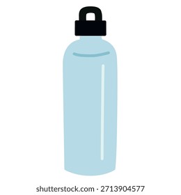 Botella de agua reutilizable en estilo de ilustración plana para la hidratación de la aptitud y diseños de estilo de vida saludable.