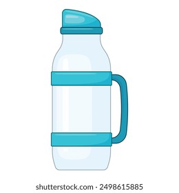 Reusable water bottle with handle, promoting hydration and sustainability for an active lifestyle