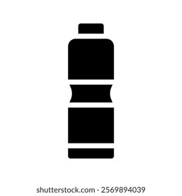 Reusable water bottle icon. Concept of ecology, sustainability, and healthy lifestyle.