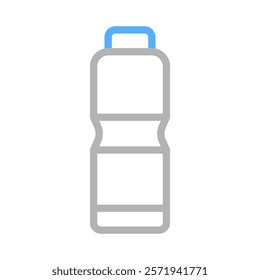 Reusable water bottle icon. Concept of hydration, sustainability, and eco friendliness.