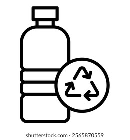 Reusable Water Bottle Icon Element For Design