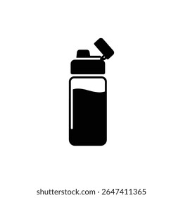 Reusable Water Bottle with Lid Open for Hydration