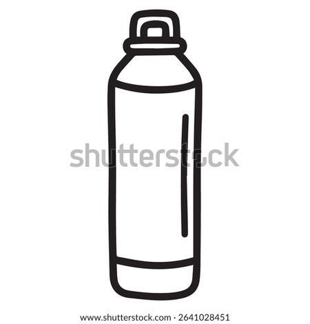 a reusable water bottle line art vector