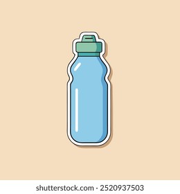 Reusable Water Bottle Sticker with Minimalist Design and Clean Outline for Sticker Look