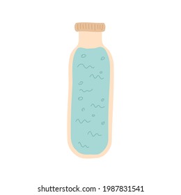 Reusable water bottle. Zero waste concept.