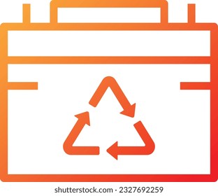 Reutilizar Icono de gradiente de batería - Icono único, vector