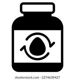 reuse bottle icon with solid line style and 64 px base. Suitable for website design, logo, app, ui and etc.
