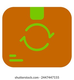 Reuse box icon with flat style. Suitable for website design, logo, app and UI.