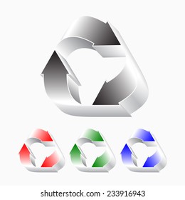 Reuse cycle. Vector illustration.