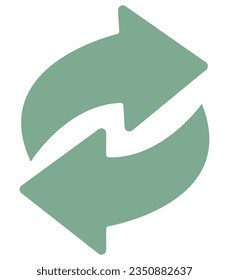 Reuse flat icon illustration isolated on white background.