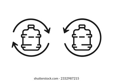 Reuse gallon icon. Illustration vector
