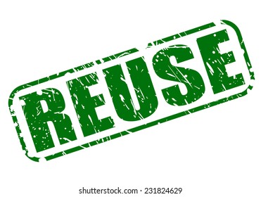 Reuse green stamp text on white
