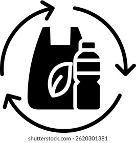 Reuse Icon Glyph Vector Illustration