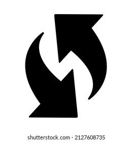 Reuse icon isolated vector illustration on white background. High quality black style vector icons