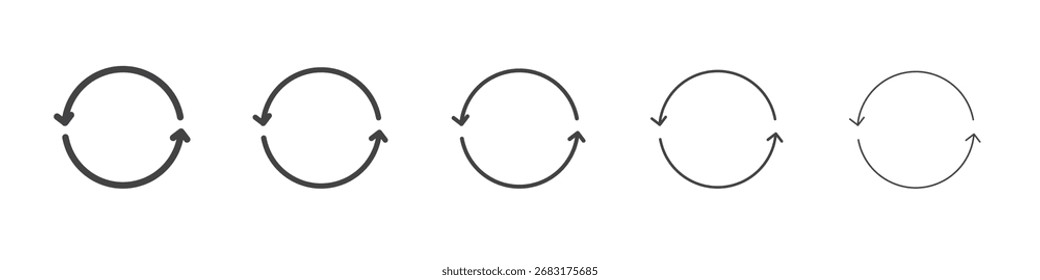 reutilizar ícone símbolo de vetor de ilustração de contorno